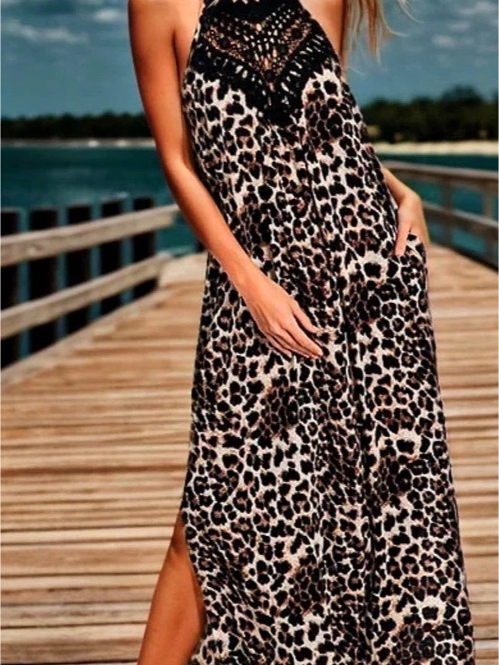 HEIMISH Animal Print Maxi Dress Size 3x NWT